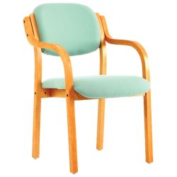 Titan wooden conference chair with arms
