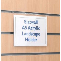 Slatwall A5 Landscape Sign Holder