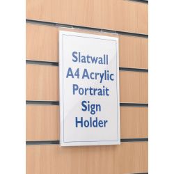 Slatwall A4 Portrait Sign Holder