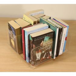 Rotating Tabletop Book Carousel - Clear