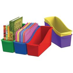 Storex Interlocking Book Bins Pack 5 ( multi coloured )