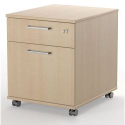 Low mobile under desk pedestal 1 personal draw and 1 filling draw