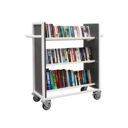 Cantilibra™ 3 Sloping Shelf Standard Book Trolley