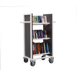Cantilibra™ 3 Sloping Shelf Slimline Book Trolley