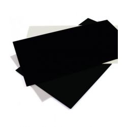 High Impact Polystyrene (HIPS) Black & White 457 x 254 x 1mm