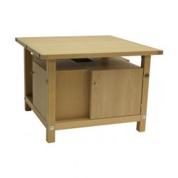 1200CU Timber Frame Workbench with full length cupboard Solid Beech Top