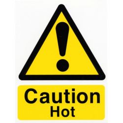 Danger Hot Safety Sign 210 x 148mm