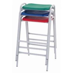 Classroom Stool With Footrest 560mm High