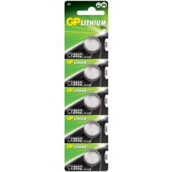 Lithium Coin Cell Batteries, CR2032, Pack 5