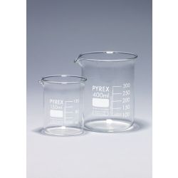 Pyrex Beakers, Squat Form, 600 mL