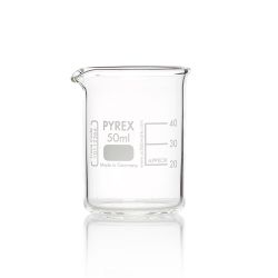 Pyrex Beakers, Squat Form, 50 mL