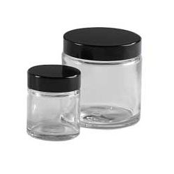 Powder Bottle, Glass, Extra Wide Mouth, 250 mL