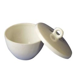 Porcelain Crucible, Tall, 25 mL, with Lid