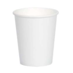 Cardboard Cups With Plastic Lids, Pack 50