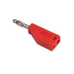 Stackable Plugs, Red, 4 mm