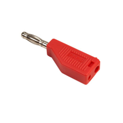 Stackable Plugs, Red, 4 mm