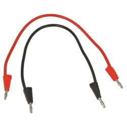 Stackable Plug Leads, Black, 4 mm, 1000 mm