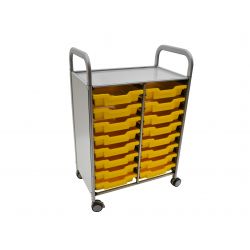 Callero Plus Trolley, 16 Shallow Sunshine Yellow Trays