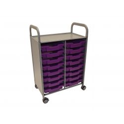 Callero Plus Trolley, 16 Shallow Plum Purple Trays