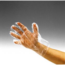 Polythene Gloves, Disposable, Large