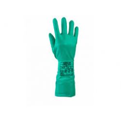 Flock-lined Nitrile Chemical Gauntlet, Small