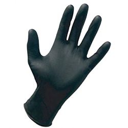 Black Nitrile Gloves, Large