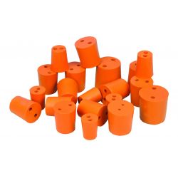 Rubber Stoppers, No. 19, 2 Hole