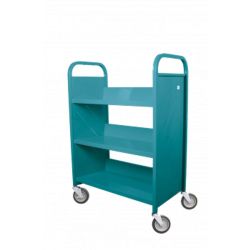 Demco® LibraryQuiet™ 3 Sloping Shelf Standard Book Trolley