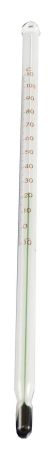 Thermometers, Green Spirit, -10 to +110�C, 150 mm, Pack 10
