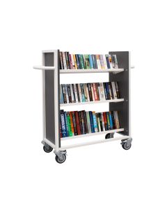 Cantilibra™ 3 Sloping Shelf Standard Book Trolley