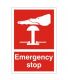 Emergency Stop Sign 250 x 100mm
