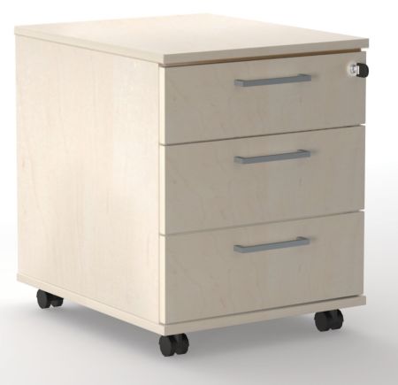 Low mobile under desk pedestal 3 personal drawers