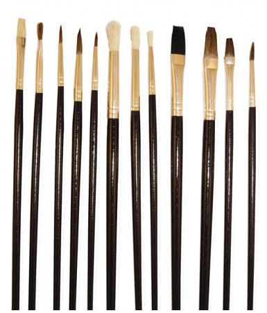 Artist Paint Brushes Assorted Set of 15