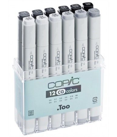 Copic 12 Piece Marker Set Cool Grey