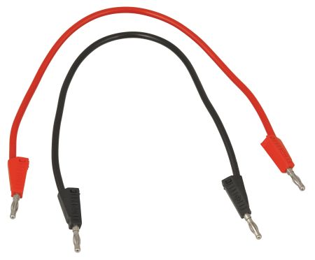 Stackable Plug Leads, Black, 4 mm, 250 mm