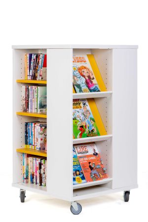 Everna™ Mobile Mixed Shelves Tower H1000mm - Curry Yellow Shelves