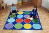 Rainbow Circle Placement Carpet - 16 Circles