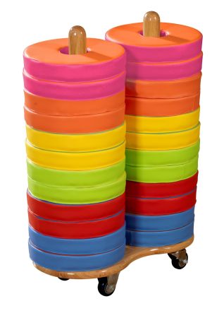 24 Donut Reading Cushions and Trolley