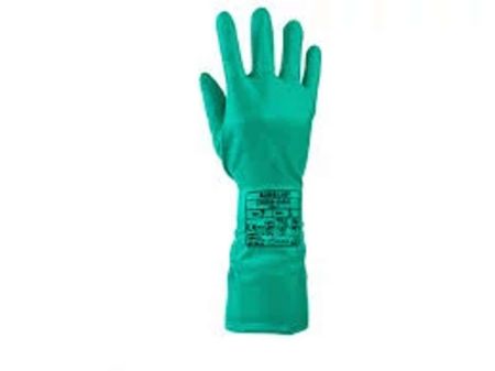 Flock-lined Nitrile Chemical Gauntlet, Small