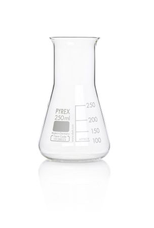 Pyrex Conical Flask, Wide Neck, 250 mL