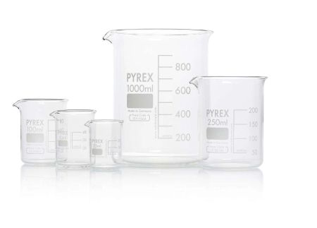 Pyrex Beakers, Squat Form, 400 mL