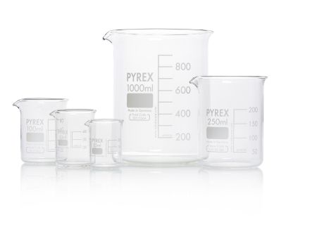 Pyrex Beakers, Squat Form, 400 mL